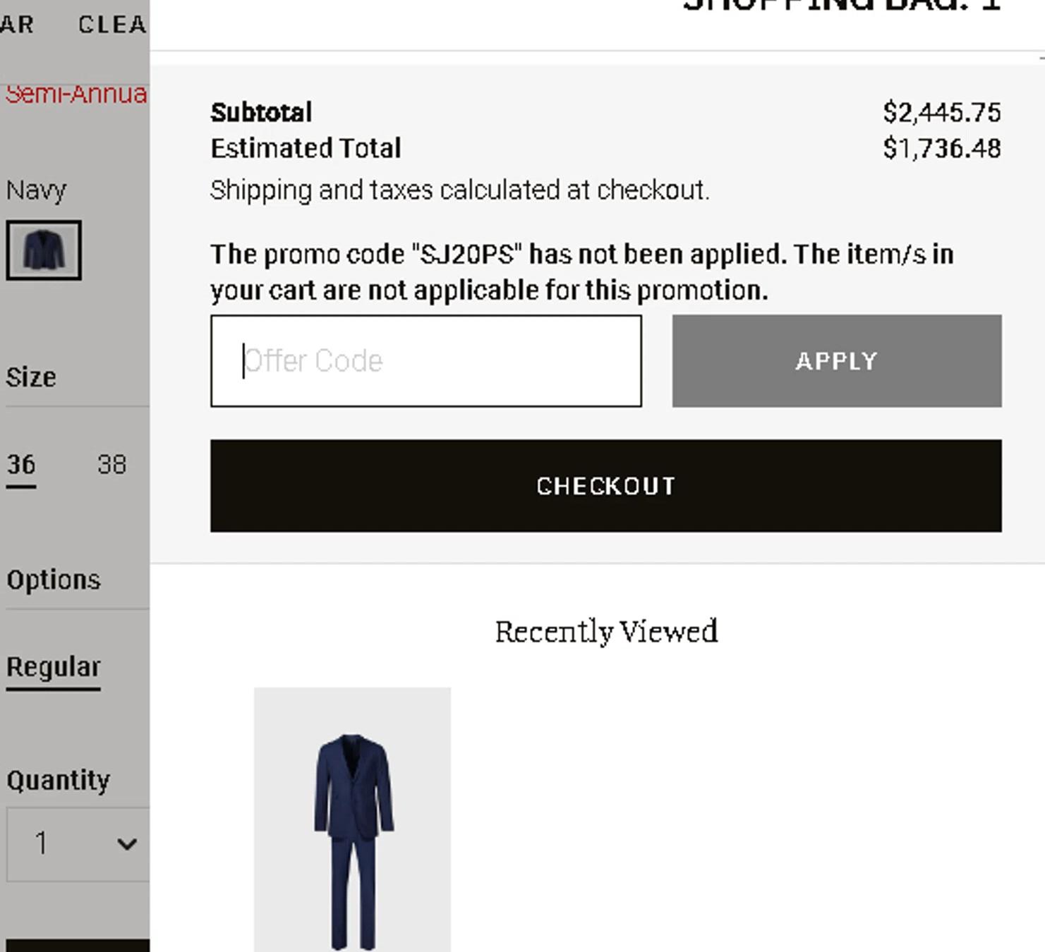 where to use Paul Stuart promo code box