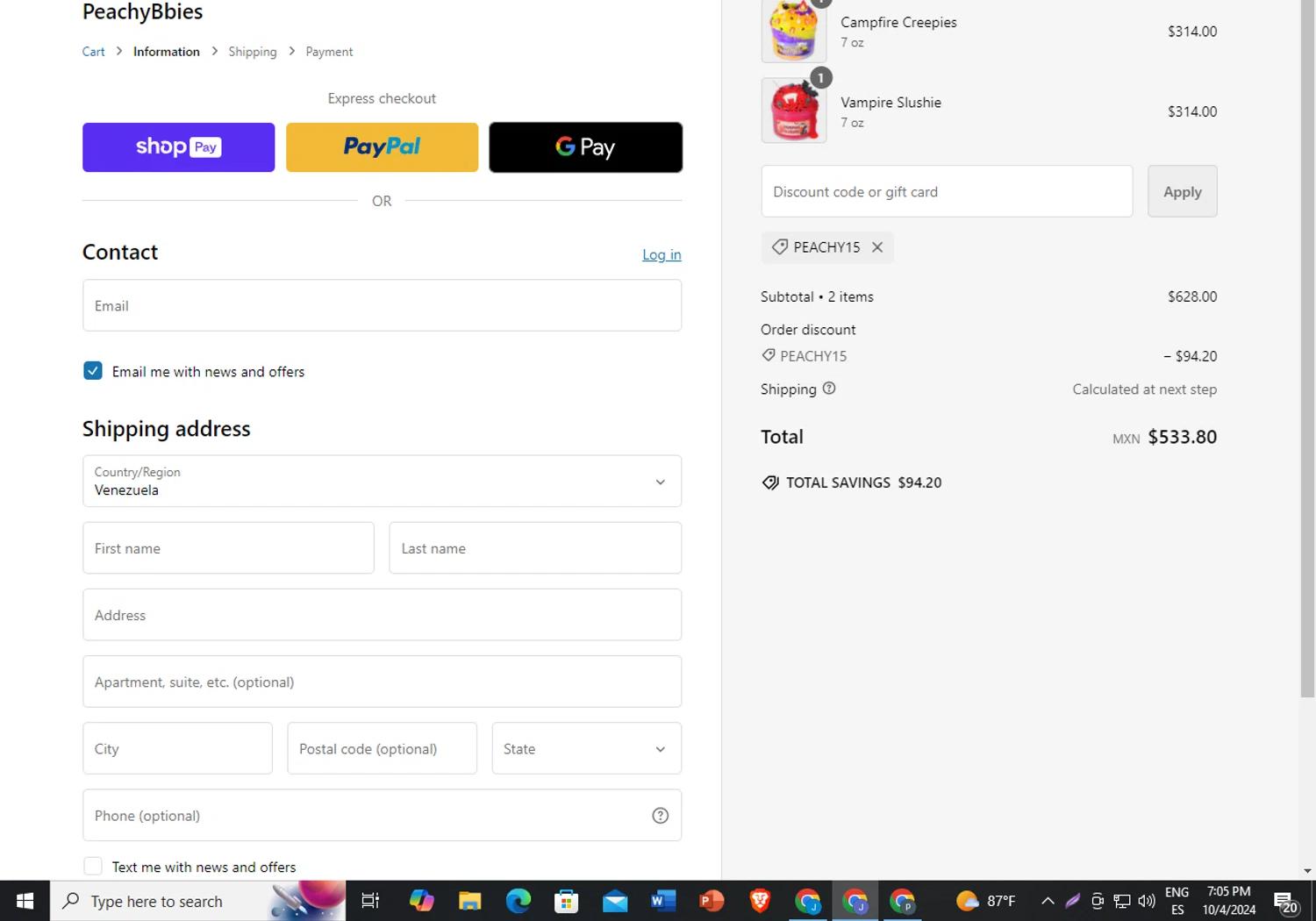 how to use Peachybbies coupons