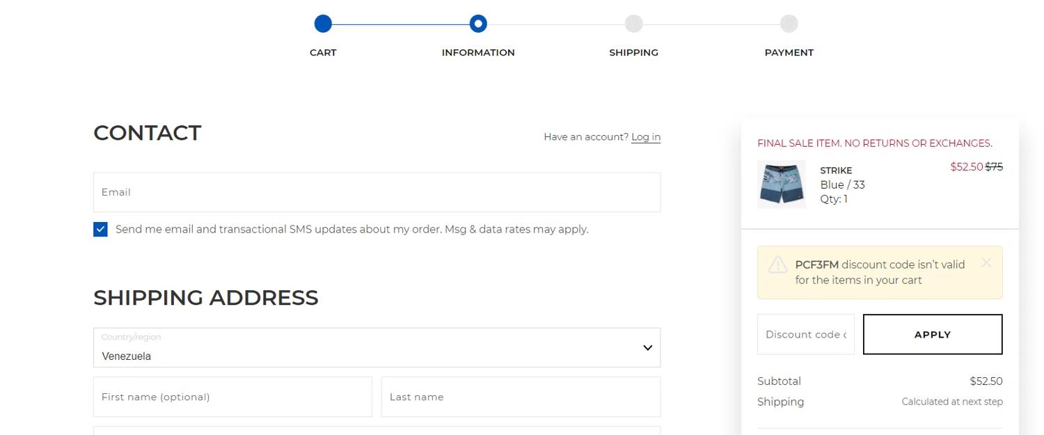 where to use Pelagic Gear promo code box