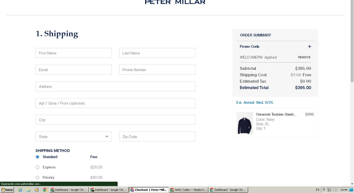 how to use Peter Millar coupons