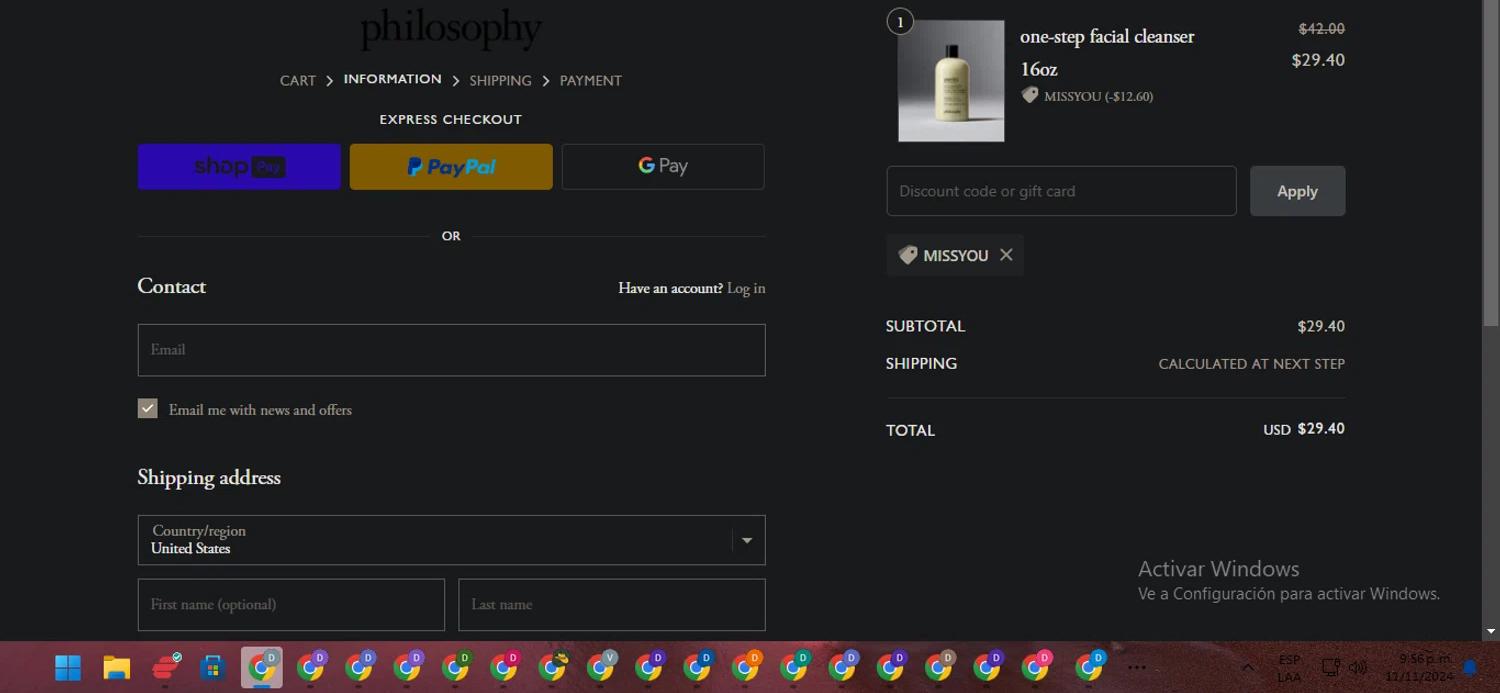 how to use Philosophy coupons
