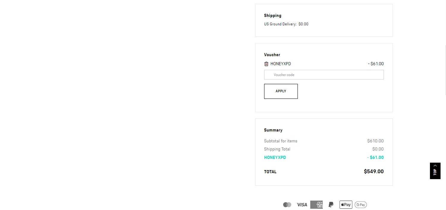 where to use Porsche Design promo code box