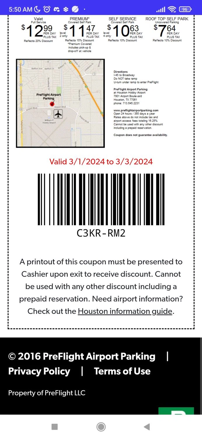 how to use Premium Parking coupons