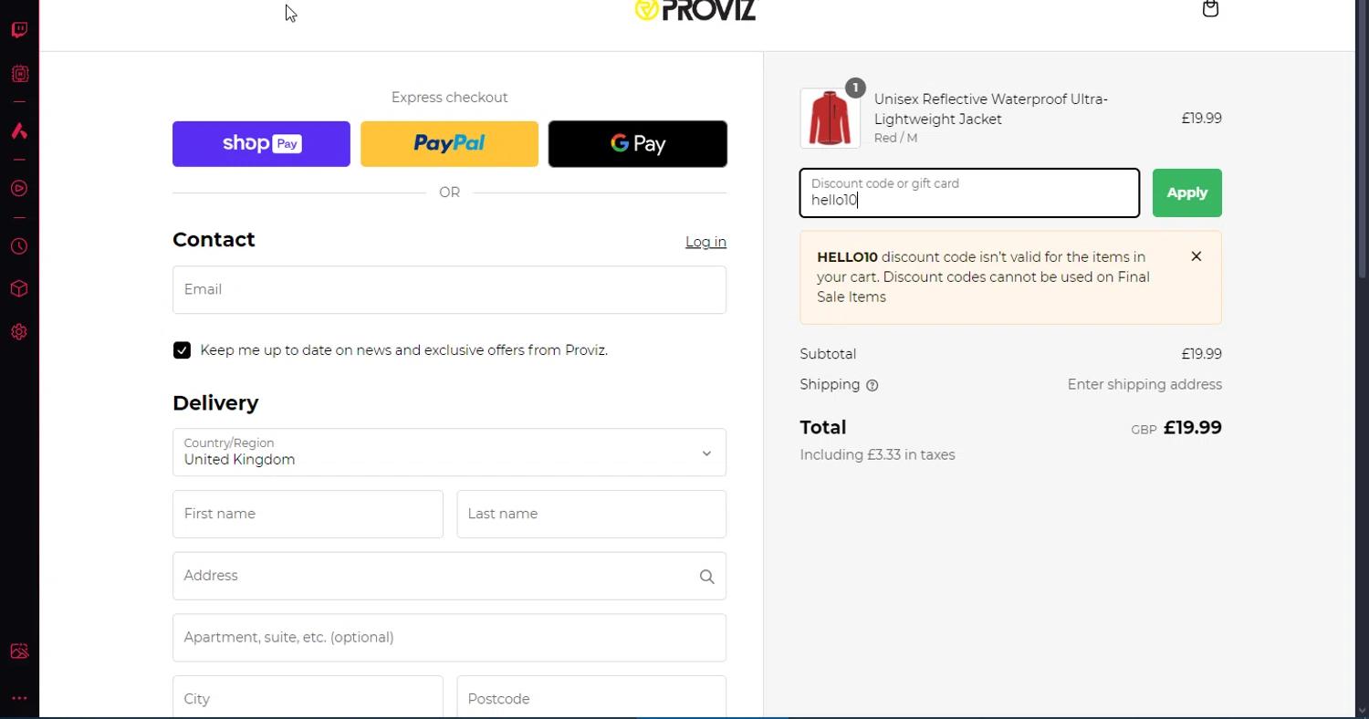 how to use Proviz coupons