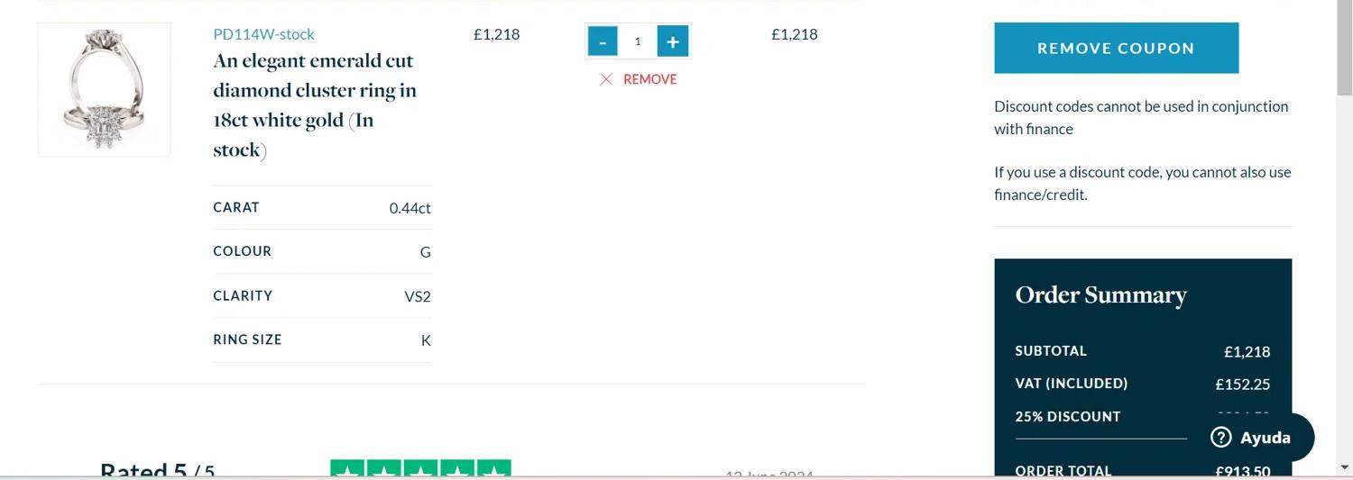 where to use Purely Diamonds promo code box