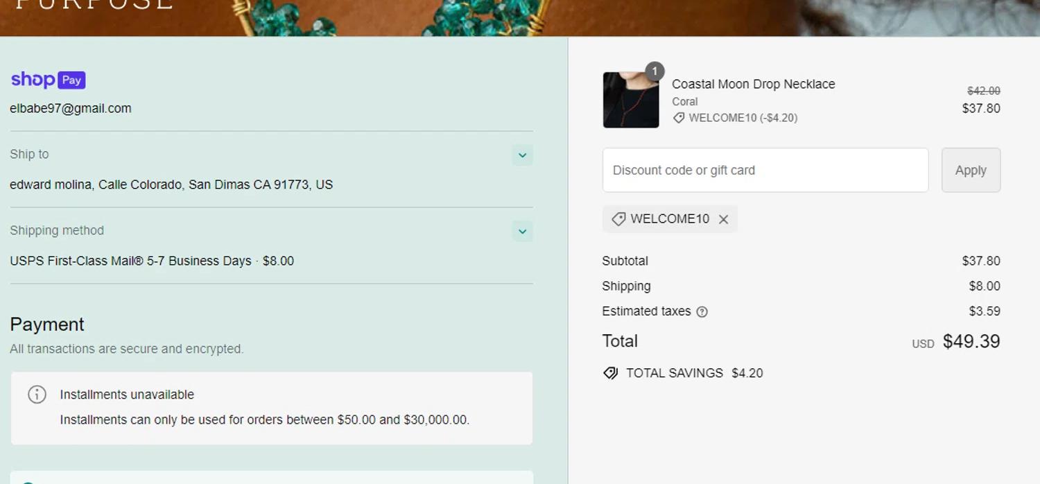 how to use Purpose Jewelry coupons
