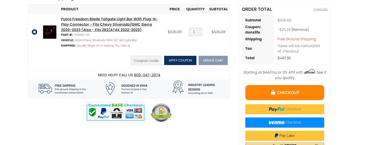where to use QA1 promo code box