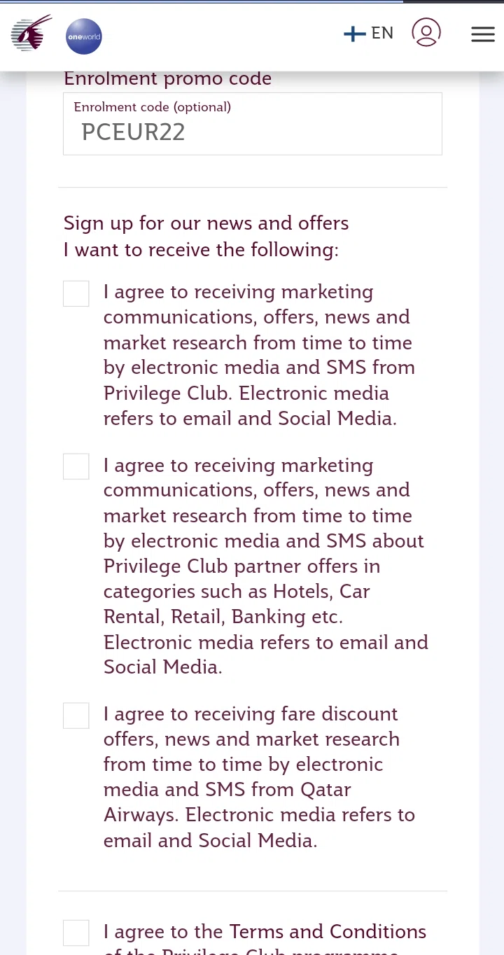 where to use Qatar Airways Australia promo code box