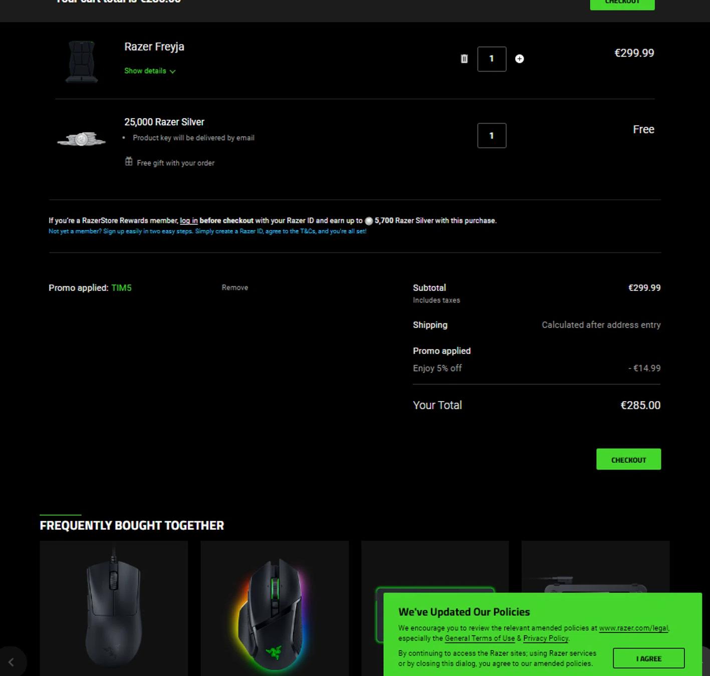 where to use Razer UK promo code box