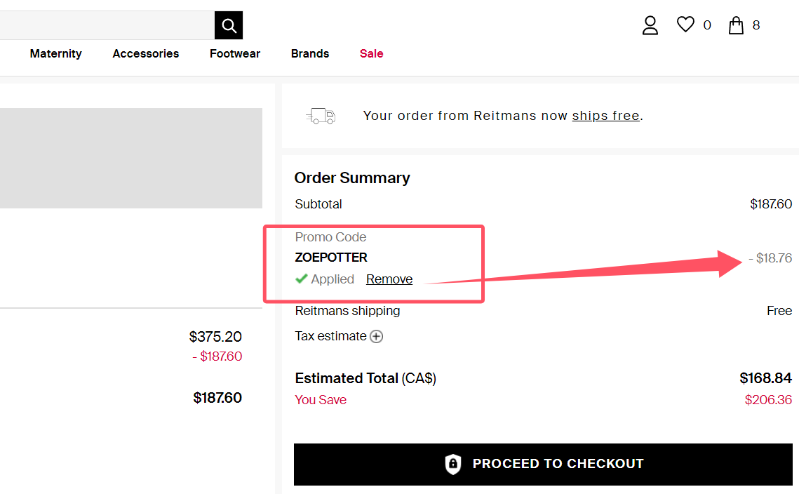 how to use Reitmans coupons