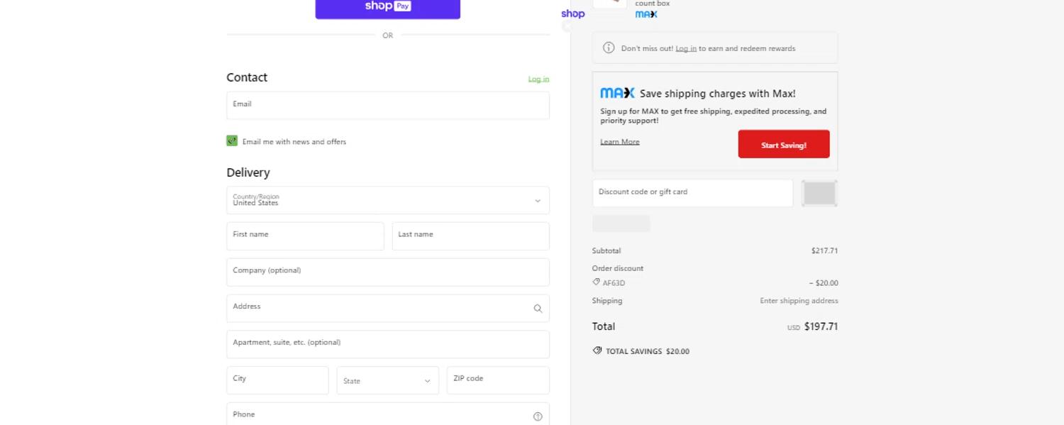 where to use Restaurantware promo code box