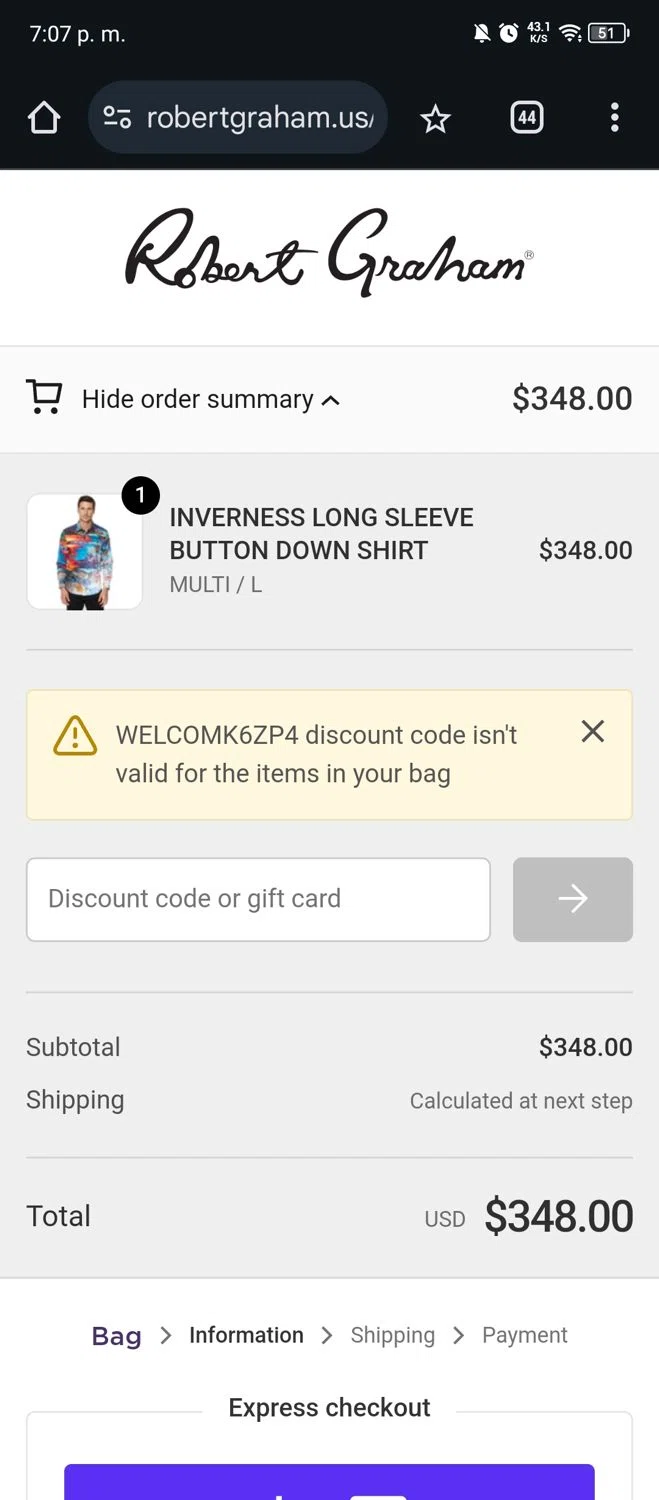 how to use Robert Graham coupons