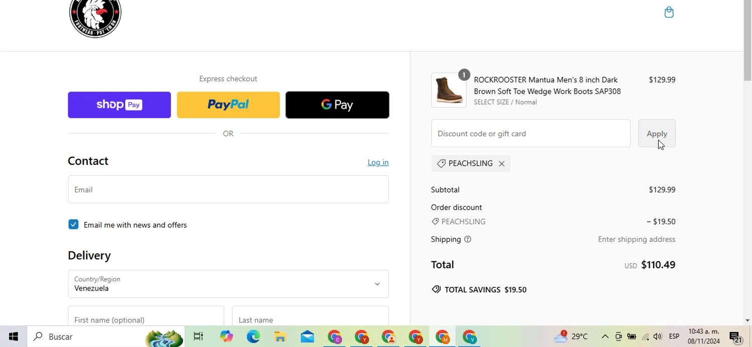 how to use Rock Rooster Footwear coupons