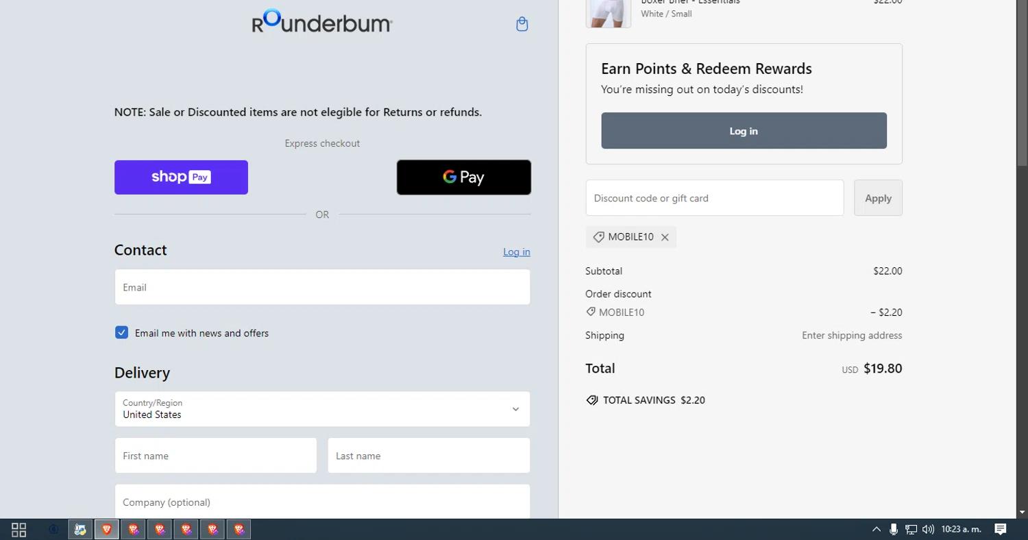 how to use ROUNDERBUM coupons