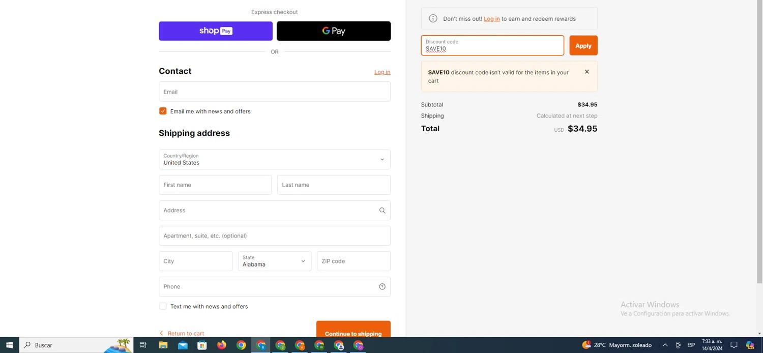 where to use Santo Remedio promo code box