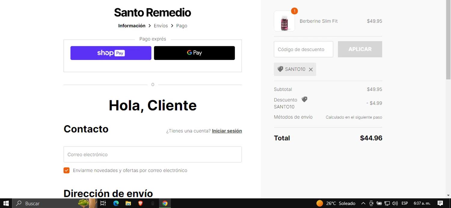 how to use Santo Remedio coupons