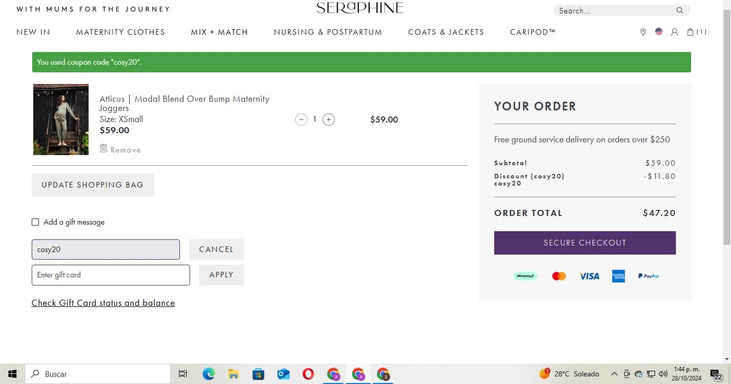 how to use Seraphine coupons