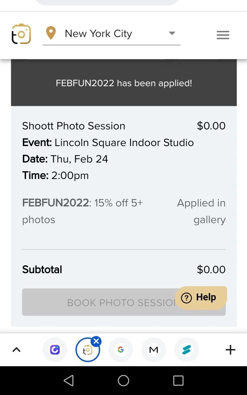 where to use Shoott promo code box