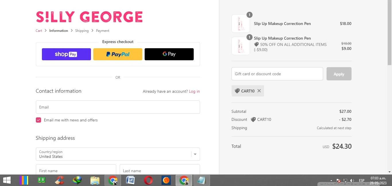how to use Silly George coupons