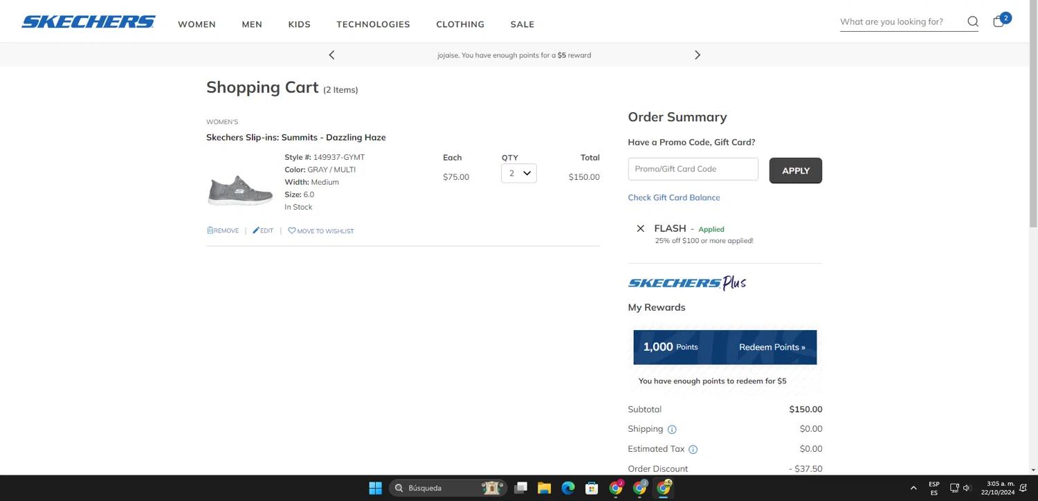 where to use Skechers promo code box