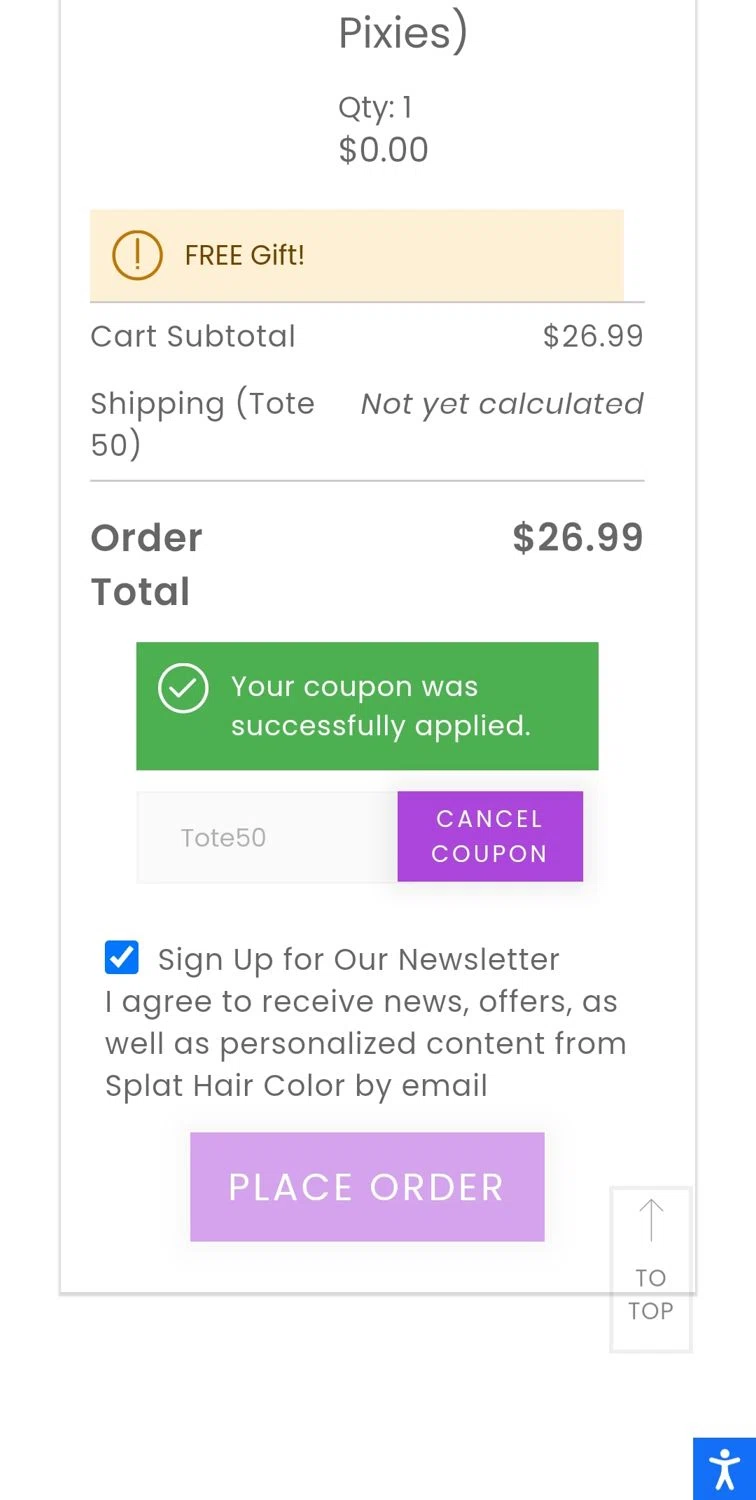 where to use Sport Clips promo code box