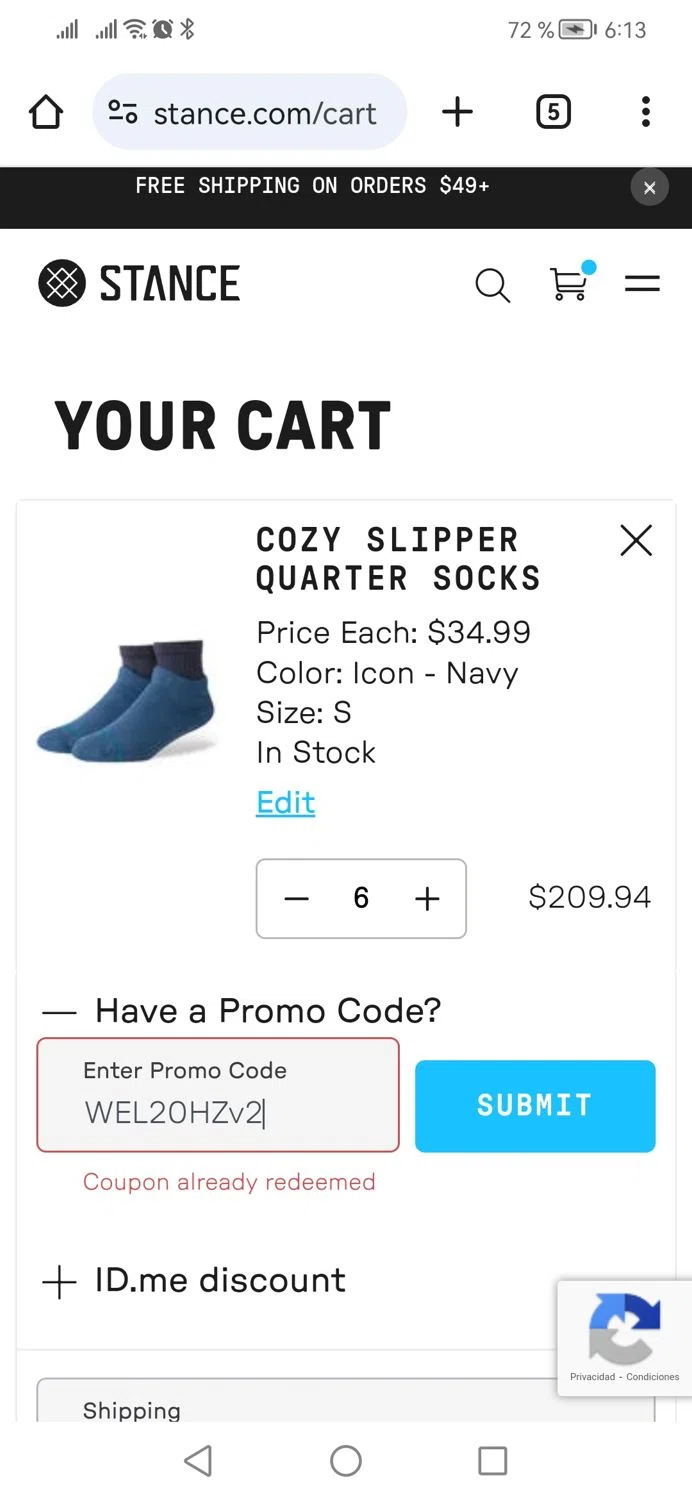 how to use Stance coupons