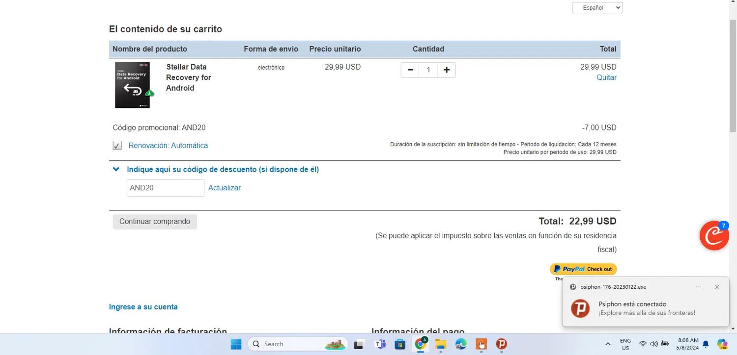 where to use Stellar Data Recovery promo code box