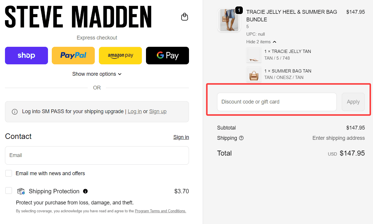 how to use Steve Madden coupons