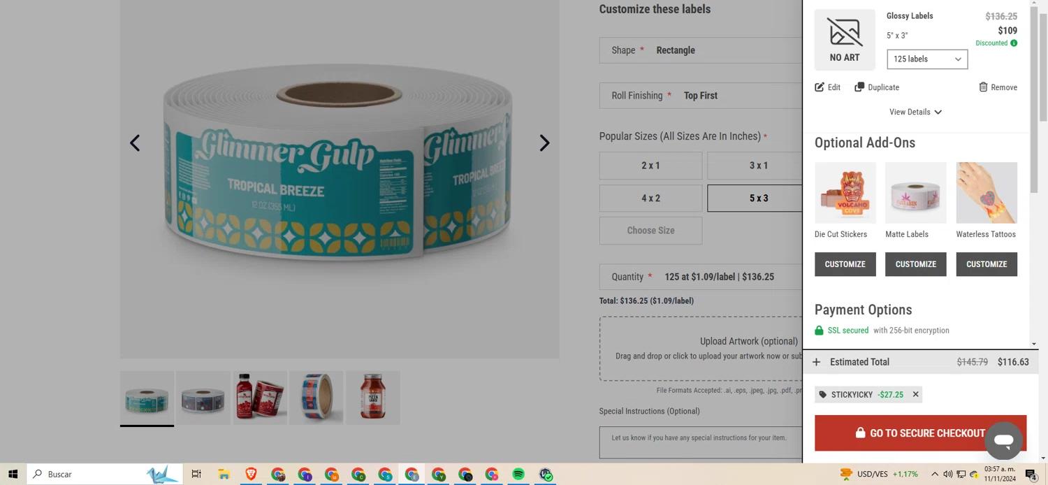 where to use Sticker Giant promo code box