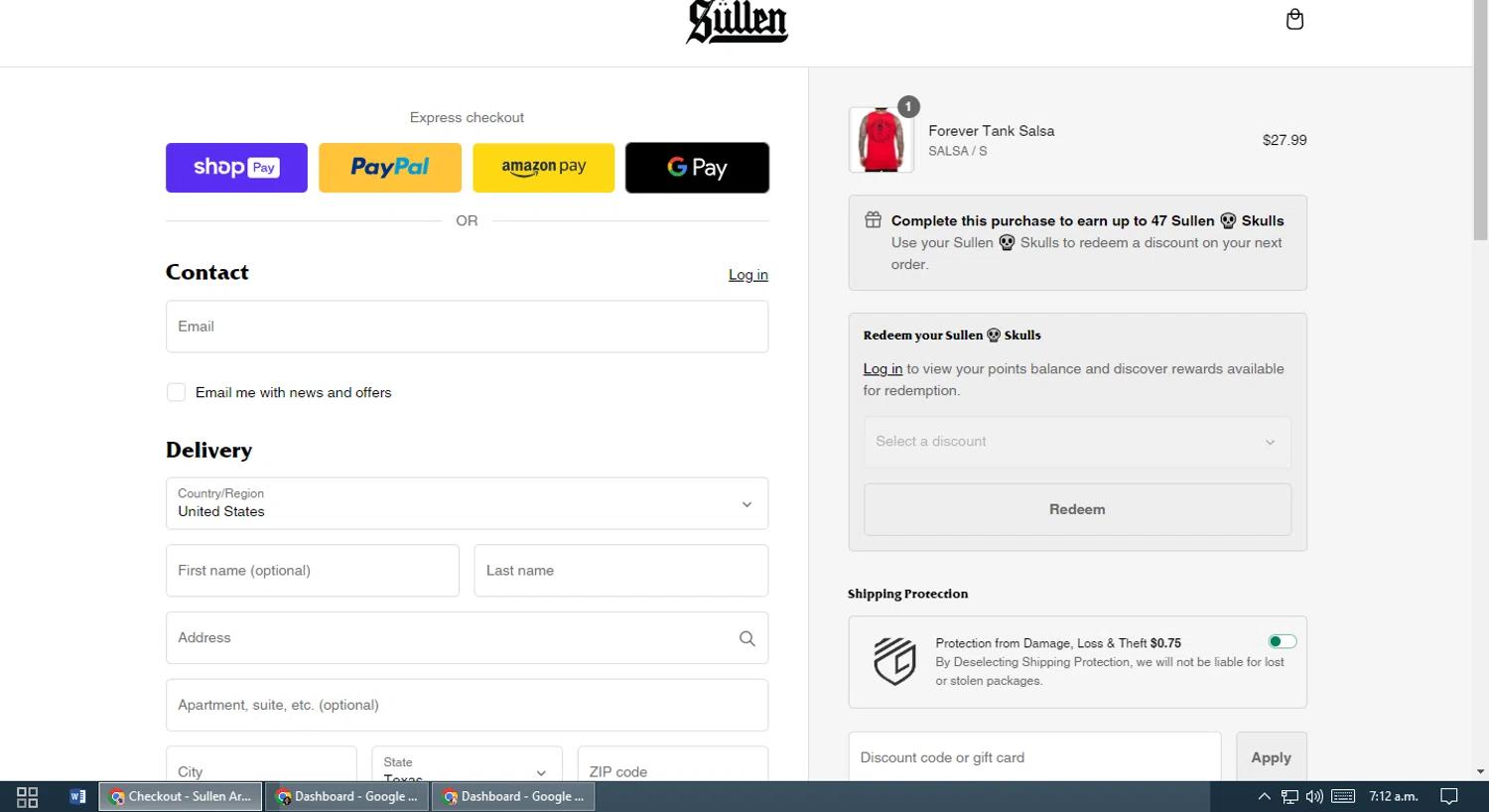 how to use Sullen Clothing coupons