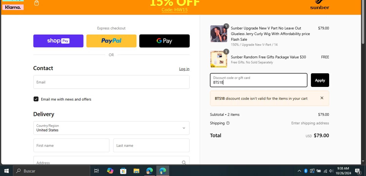 how to use Sunber Hair coupons