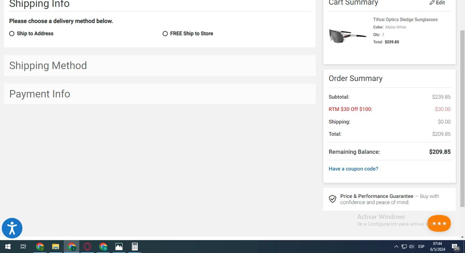 where to use Sun & Ski promo code box