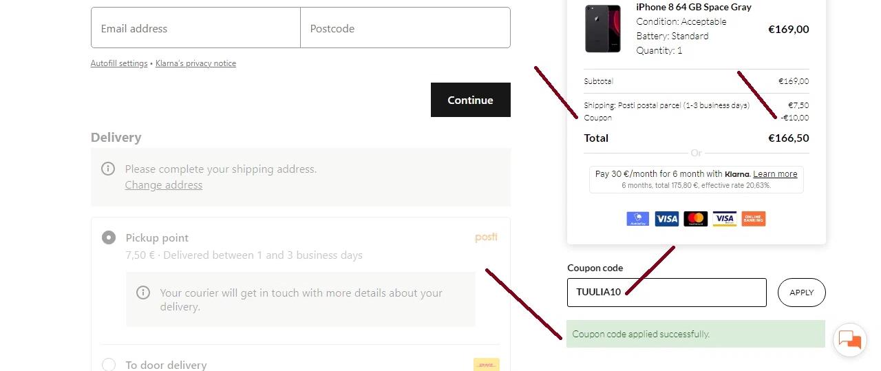 how to use Swappie coupons