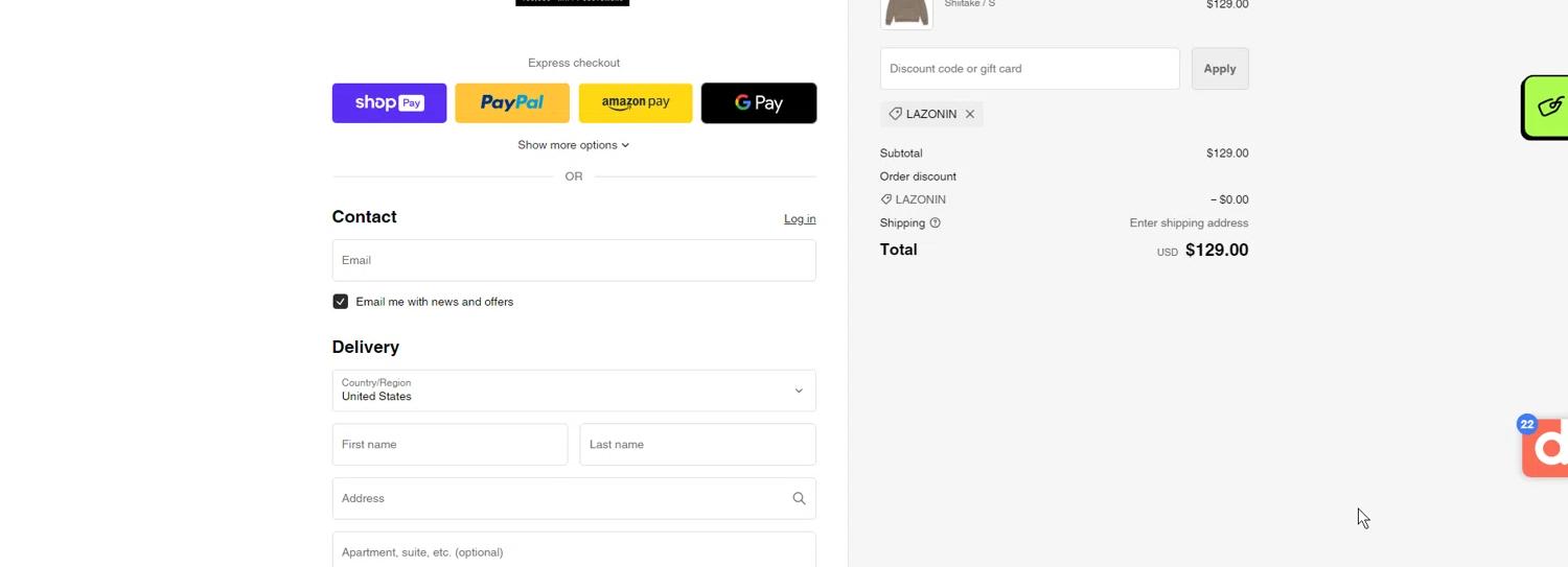 where to use TALENTLESS promo code box