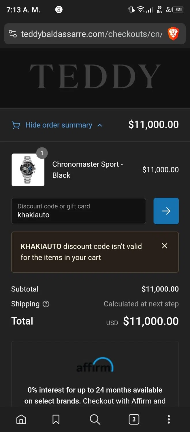where to use Teddy Baldassarre promo code box