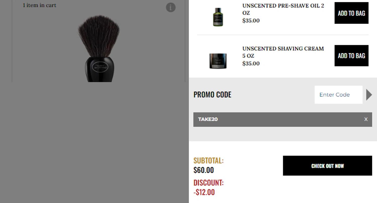 how to use The Art of Shaving coupons