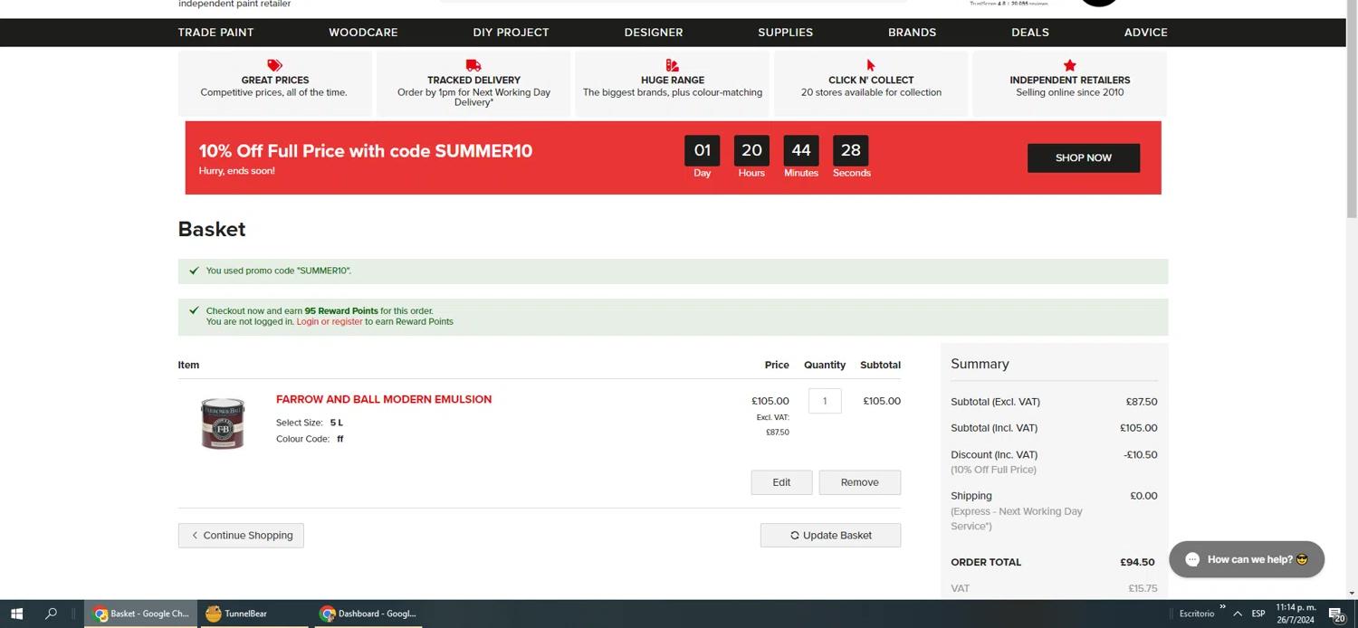 where to use The Paint Shed promo code box