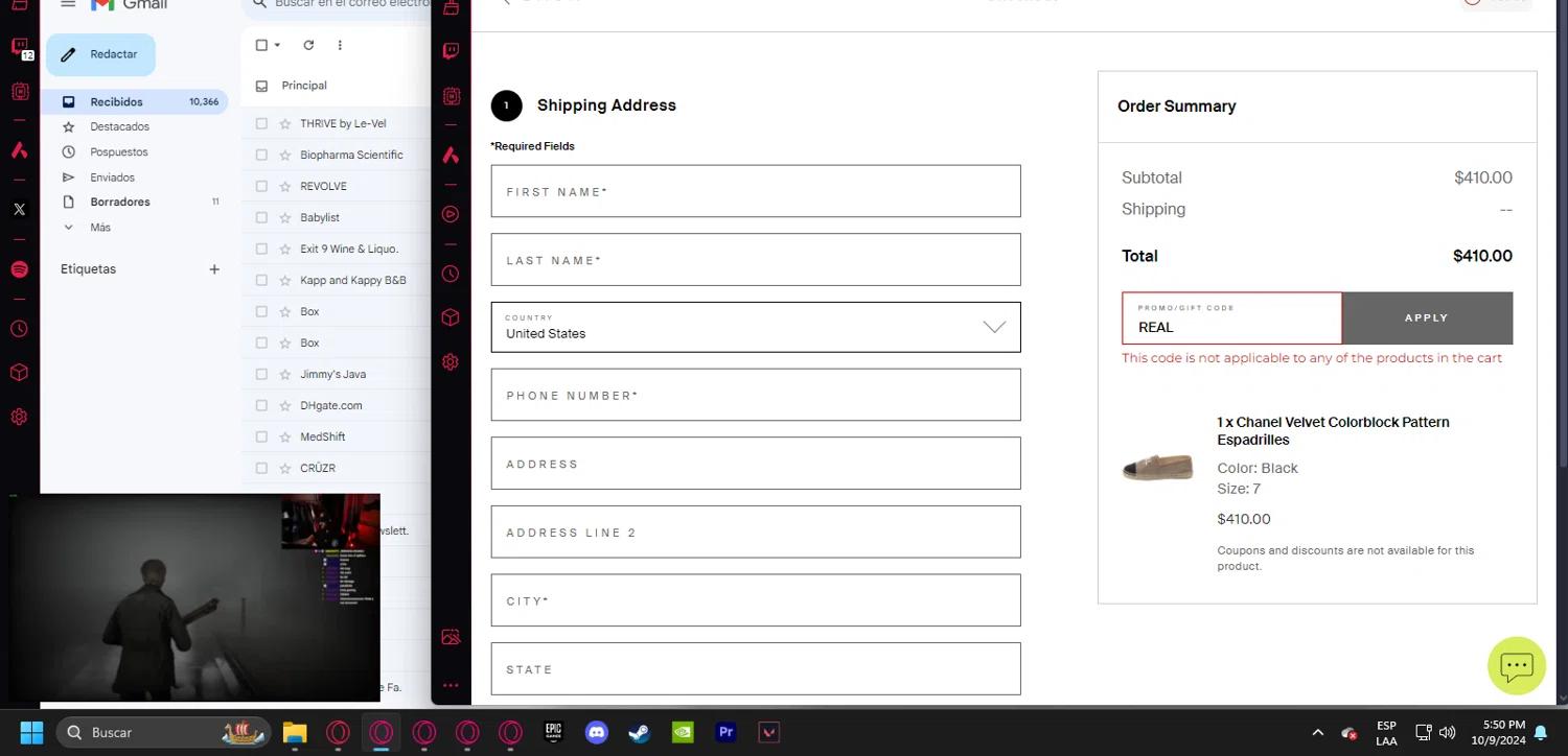 where to use The RealReal promo code box