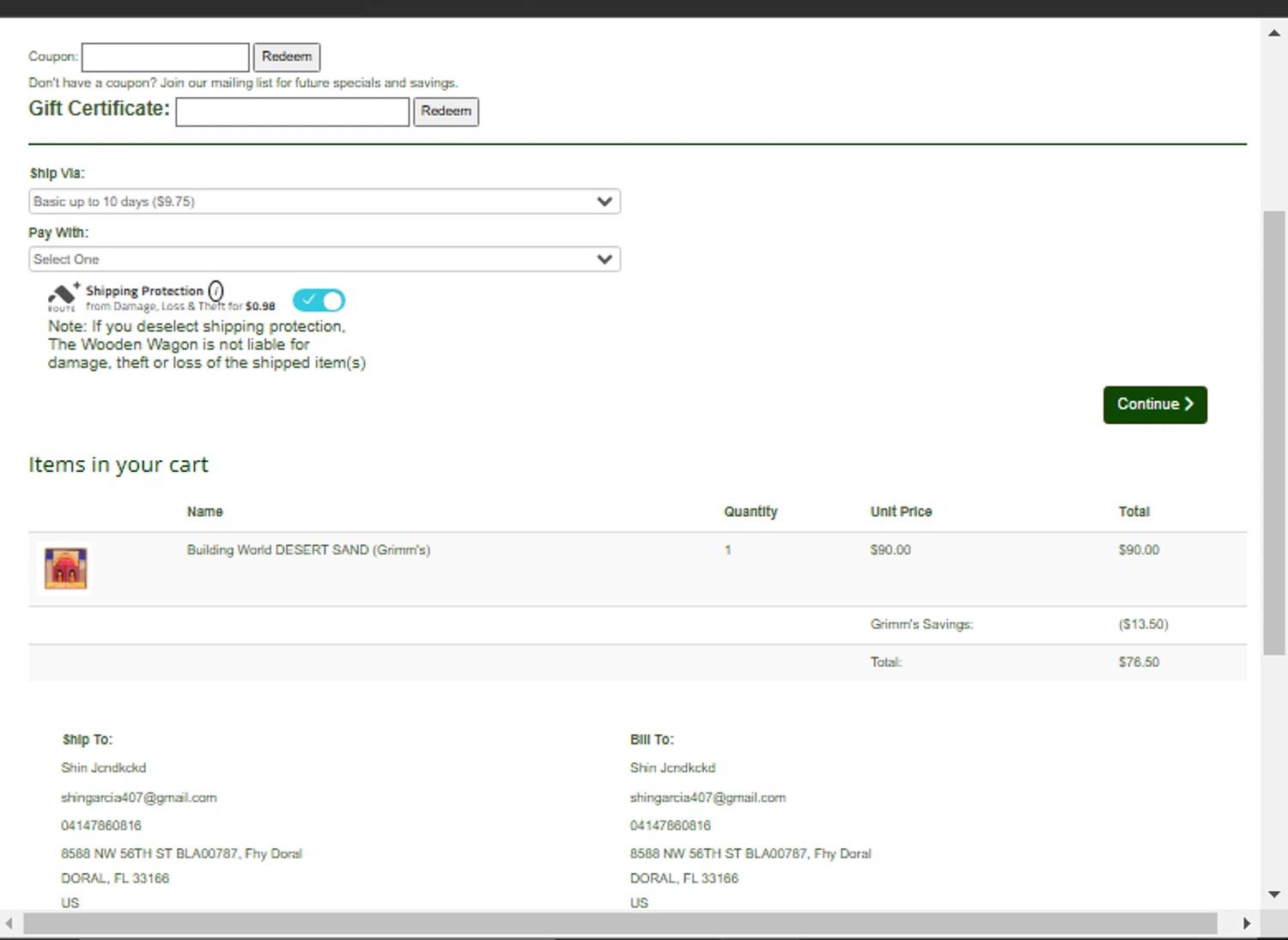 where to use Therapy shoppe promo code box