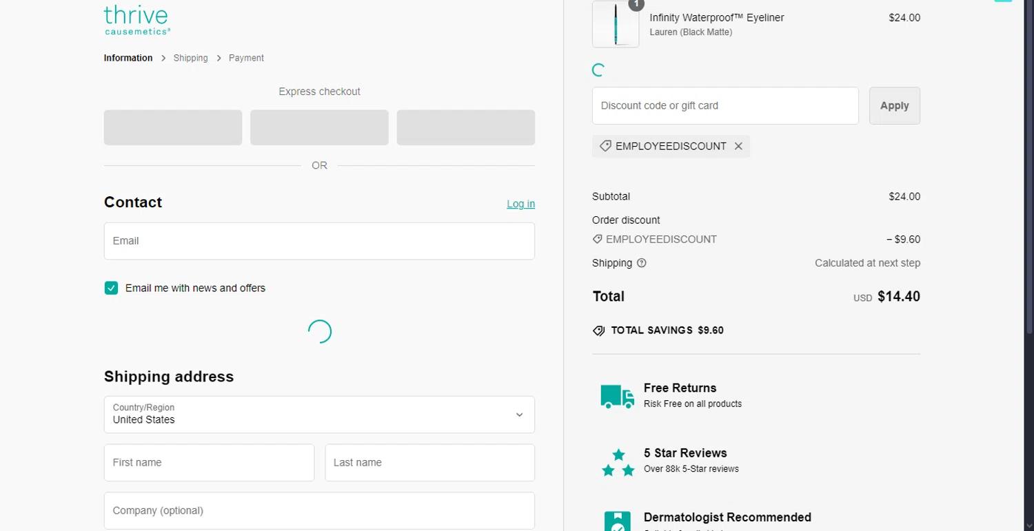 how to use Thrive Causemetics coupons