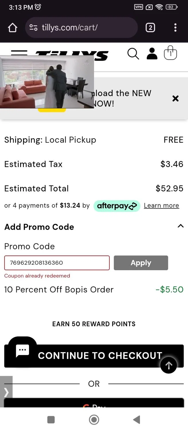 how to use Tillys coupons