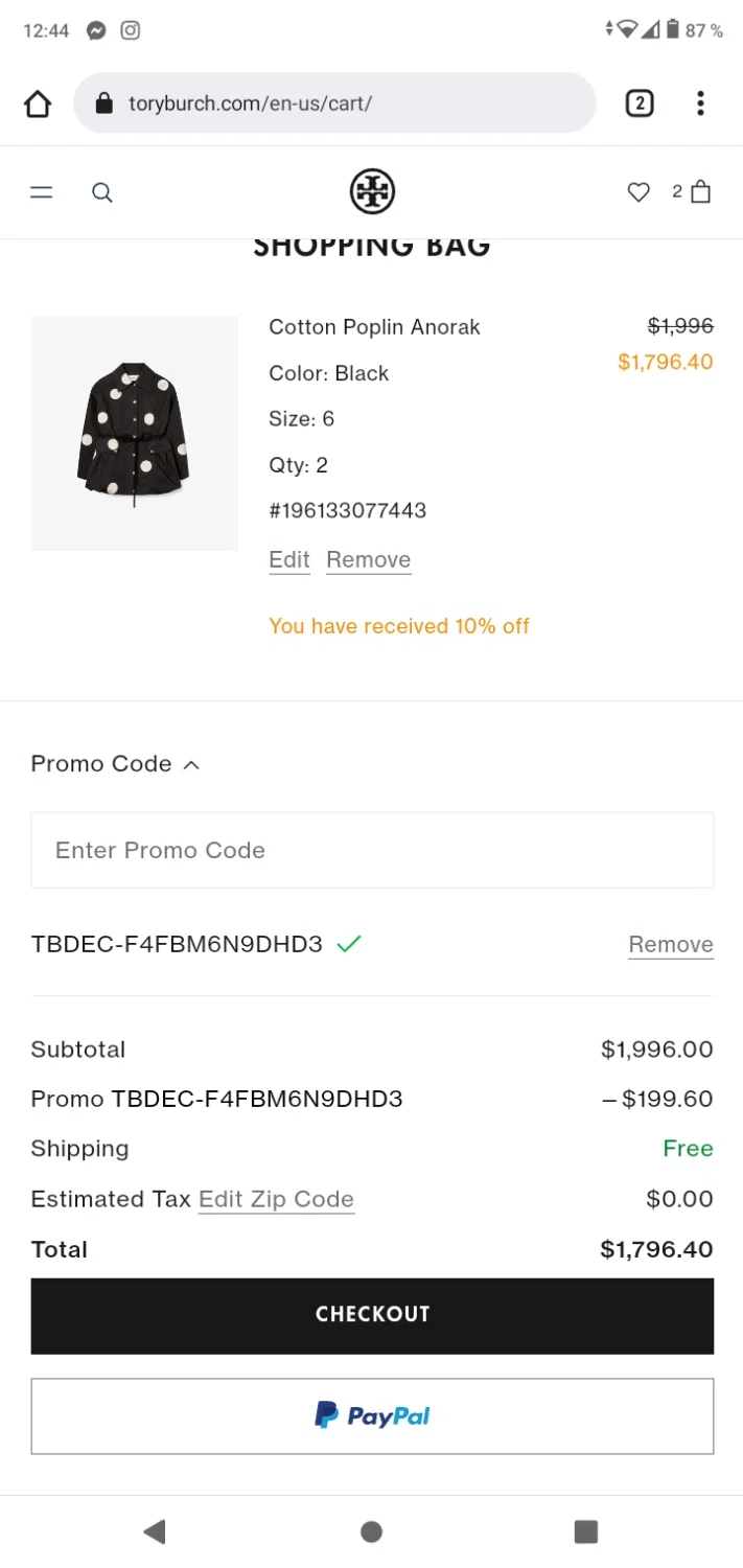 how to use Tory Burch coupons