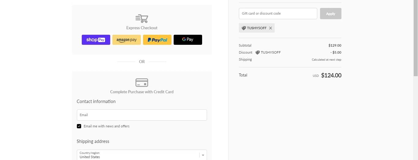 how to use Tushy coupons