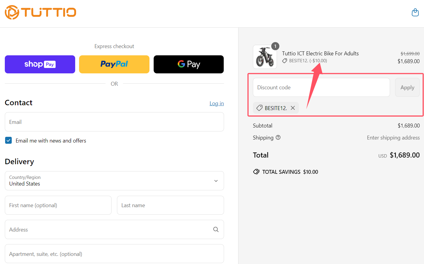 how to use Tuttio coupons