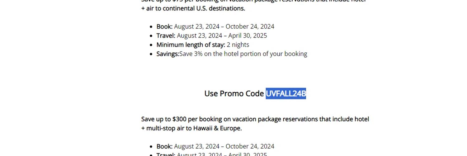 how to use United Airlines coupons