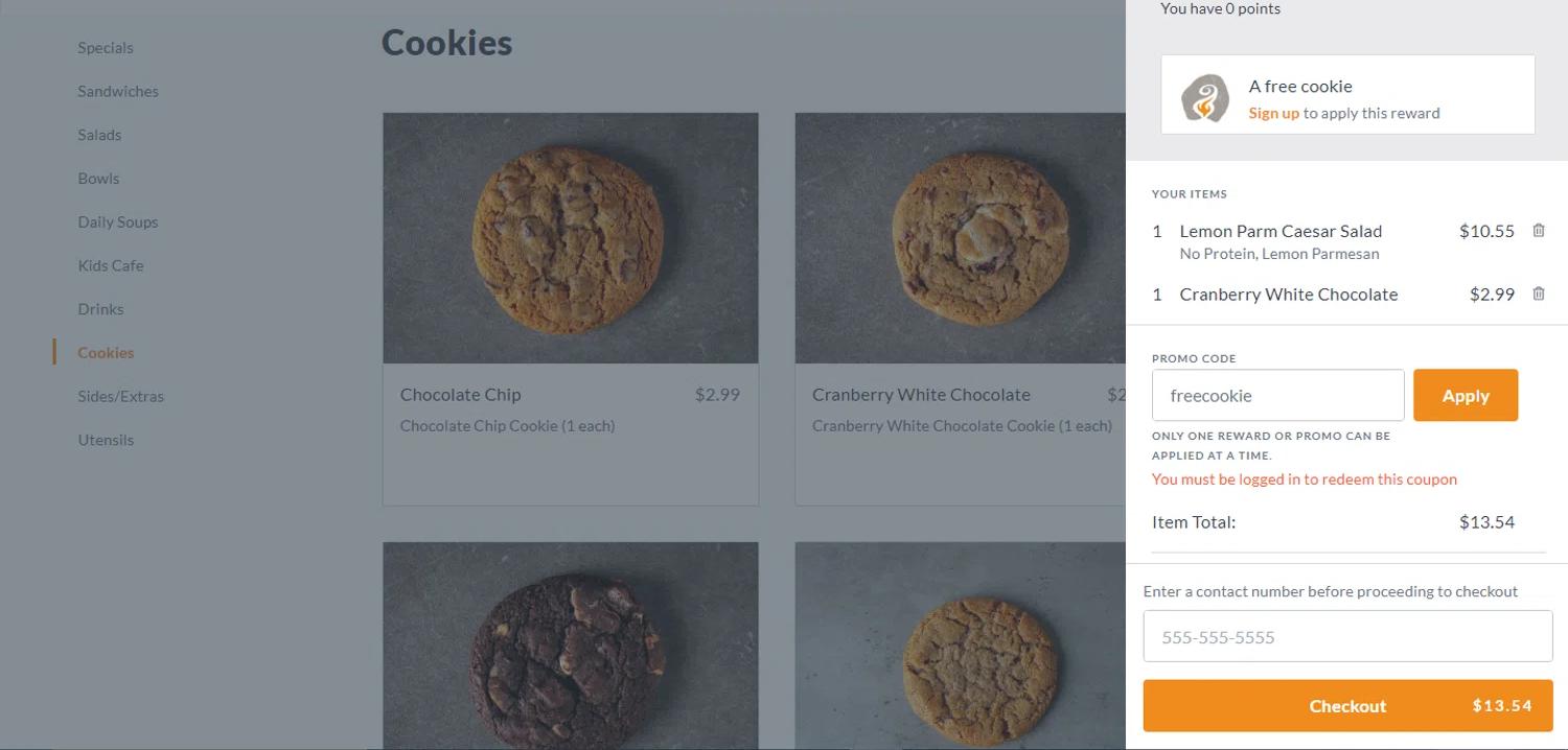 where to use Urbane Cafe promo code box