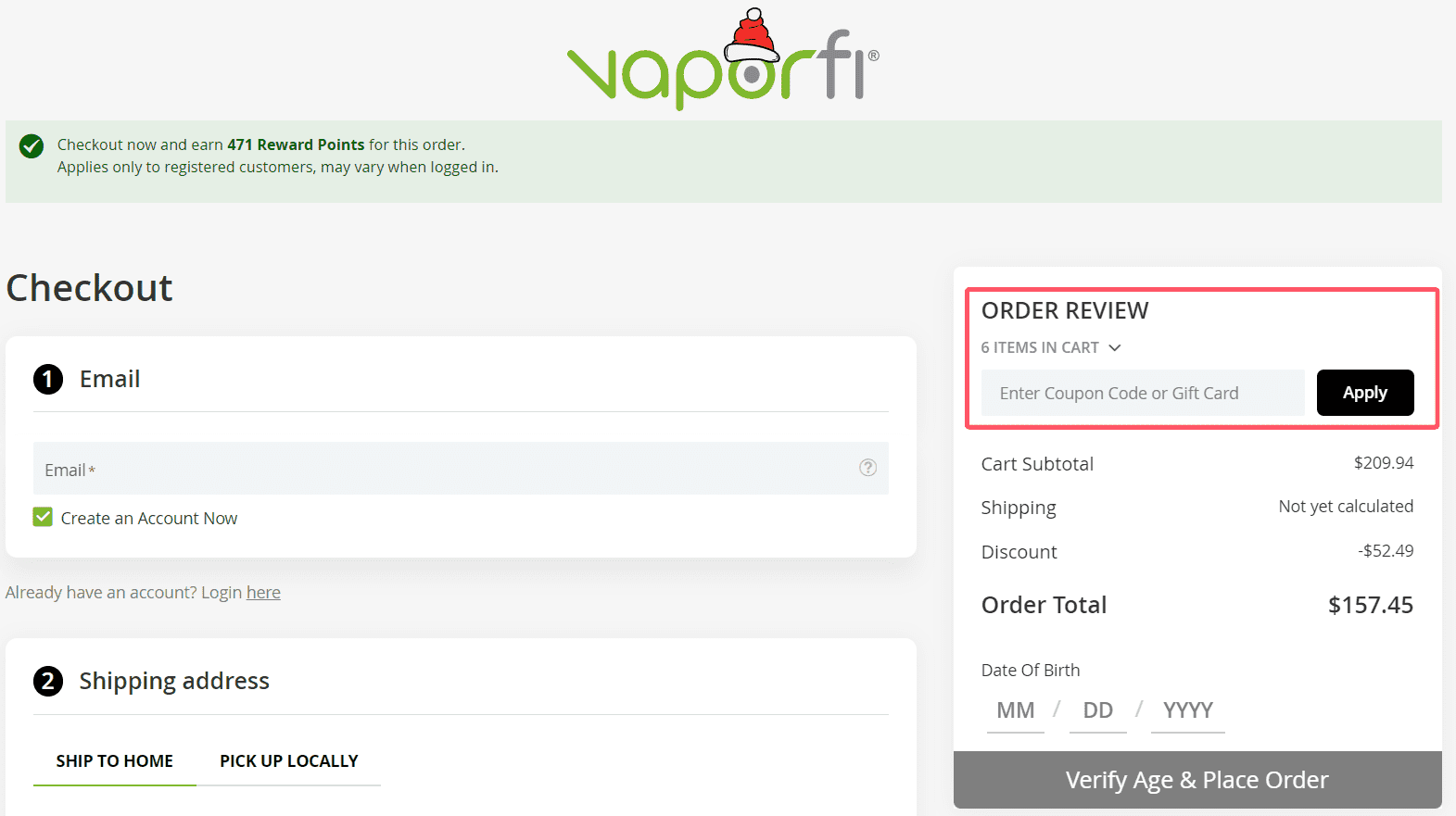 how to use VaporFi coupons