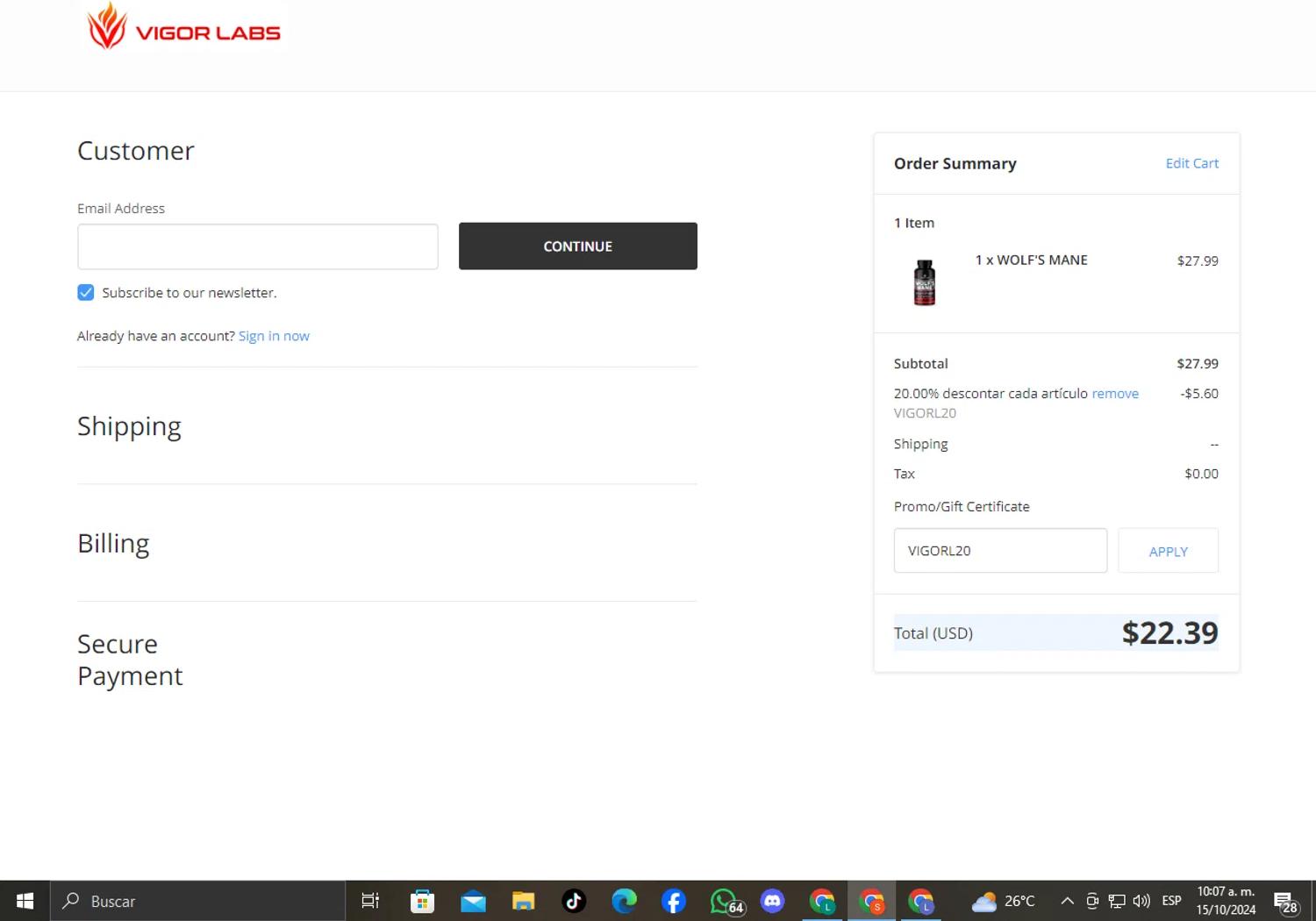 how to use Vigor Labs coupons