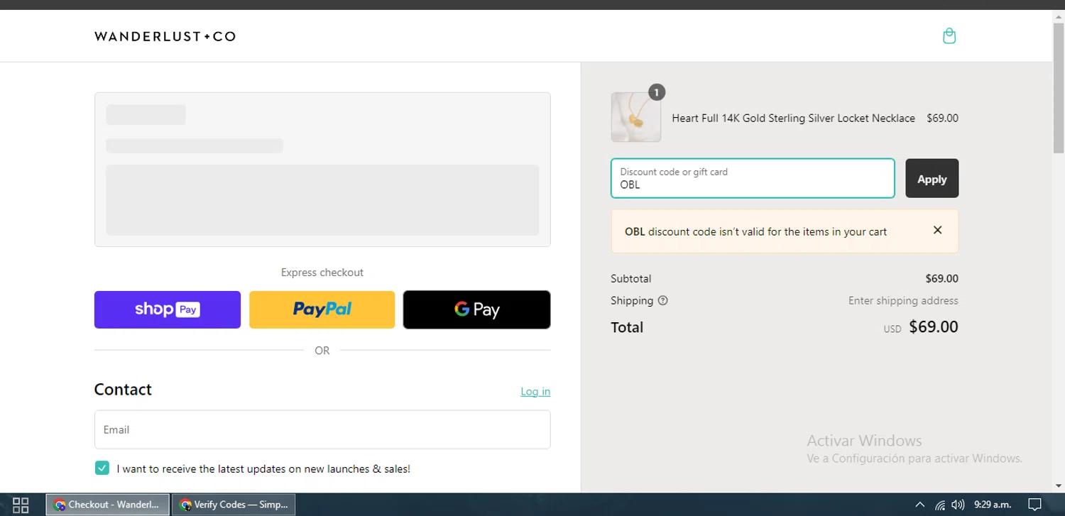 how to use Wanderlust + Co coupons