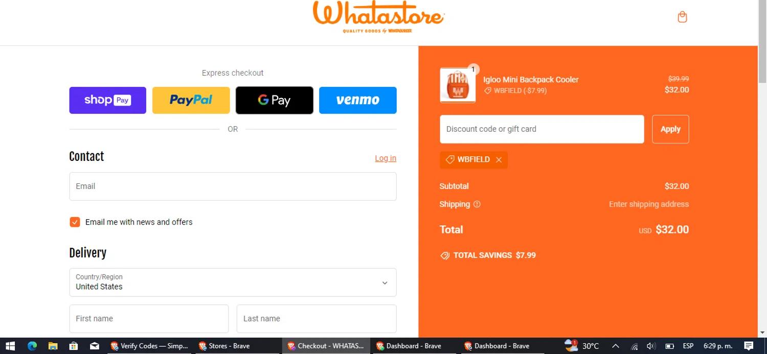 how to use Whatastore coupons
